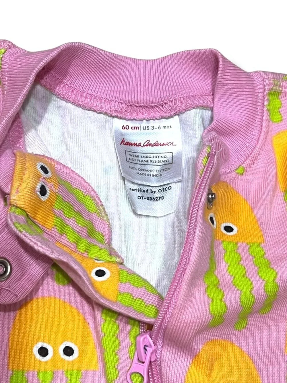 Hanna Andersson Jellyfish Print Shortie Zippered Summer Pajamas 3-6M